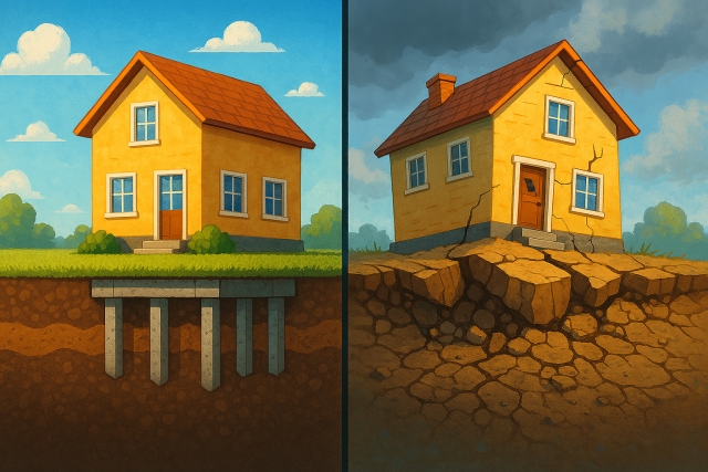 Cimientos estables frente a inseguros