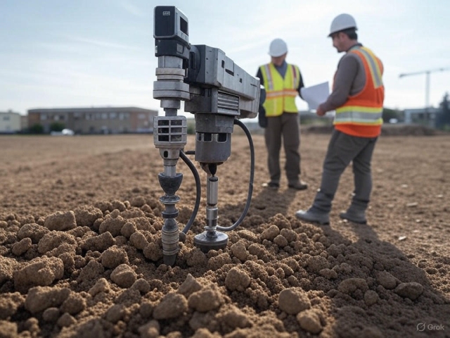 Inspección de suelo geológico