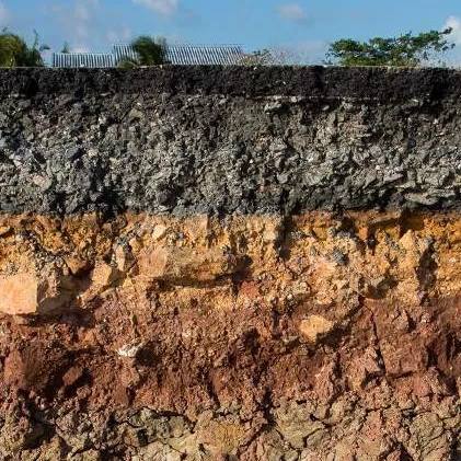 Perfil del suelo expuesto