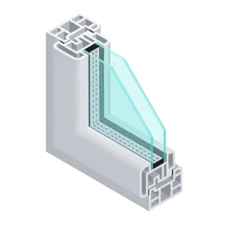 Perfil del esquina aluminio con aislamiento