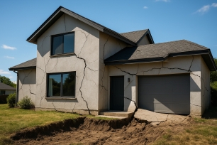 Casa con problemas de grietas